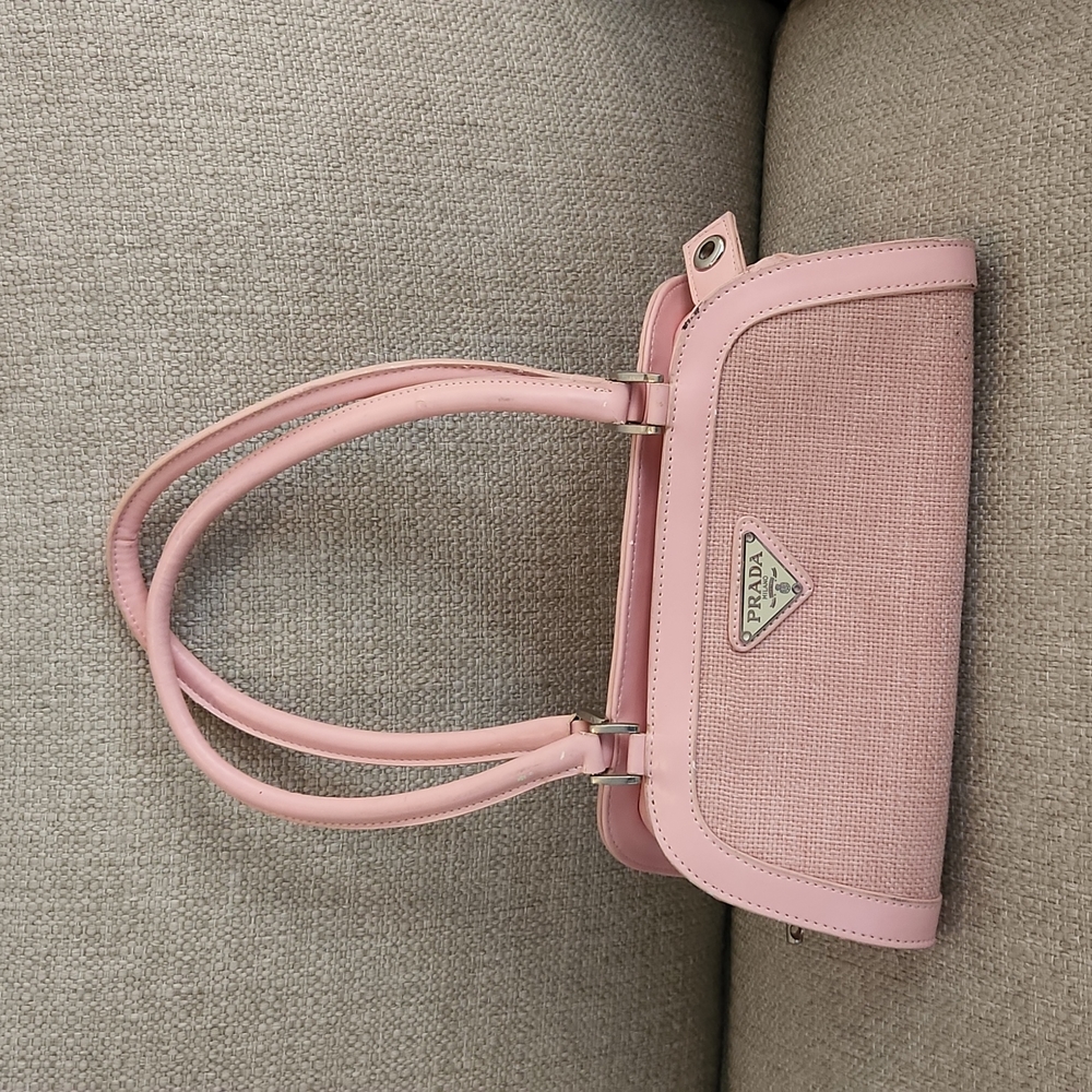 Pink twill fashion bag